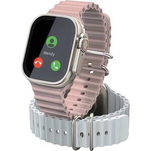 Slide Innovations High-Performance Smart Watch Ultra - White-Pink reloj